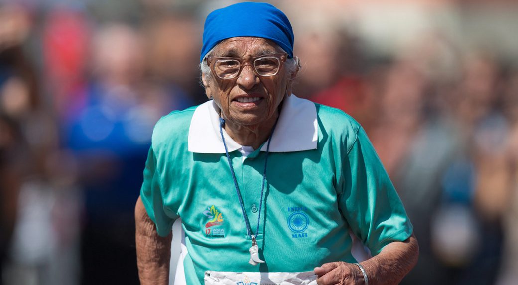 100-year-old runner from India inspires at Masters Games