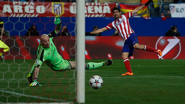 Atletico Madrid vs. AC Milan – Arriving home with a crucial away goal in the first leg of the second round, Atletico took it to Milan in the return match, scoring four and ousting their opponents thanks to a double from Diego Costa.